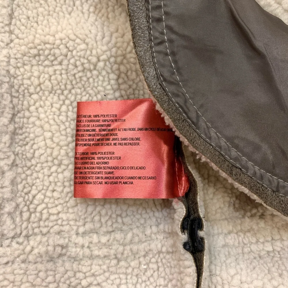 Bernardo Faux Leather Fleece Lined Hooded Vest